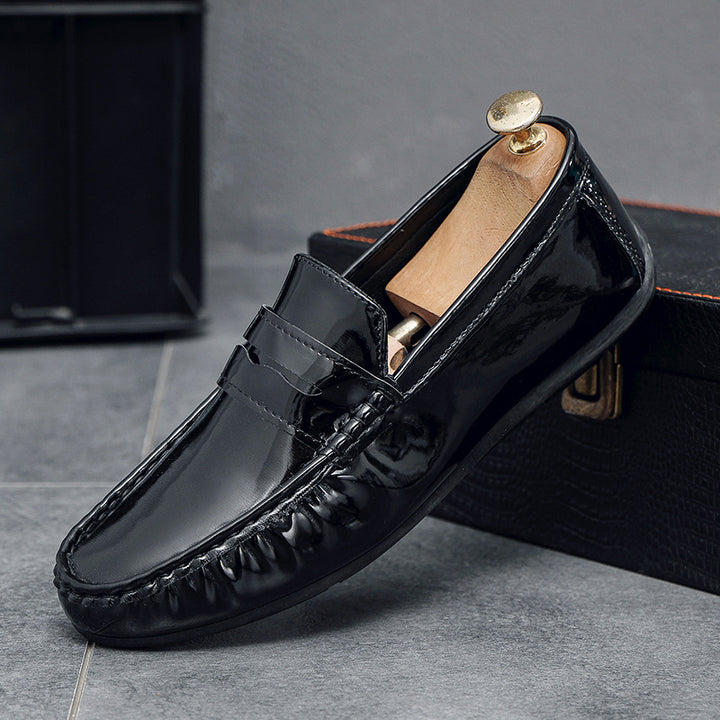 Herren Elegante Mokassins aus hochwertigem Lackleder Echo Archiv