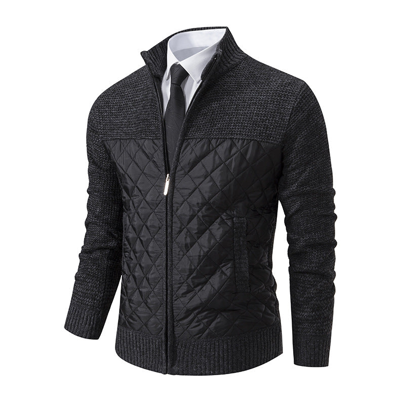 Herren gesteppte Freizeitjacke mit hochschließendem Kragen und praktischen Taschen Echoarchiv