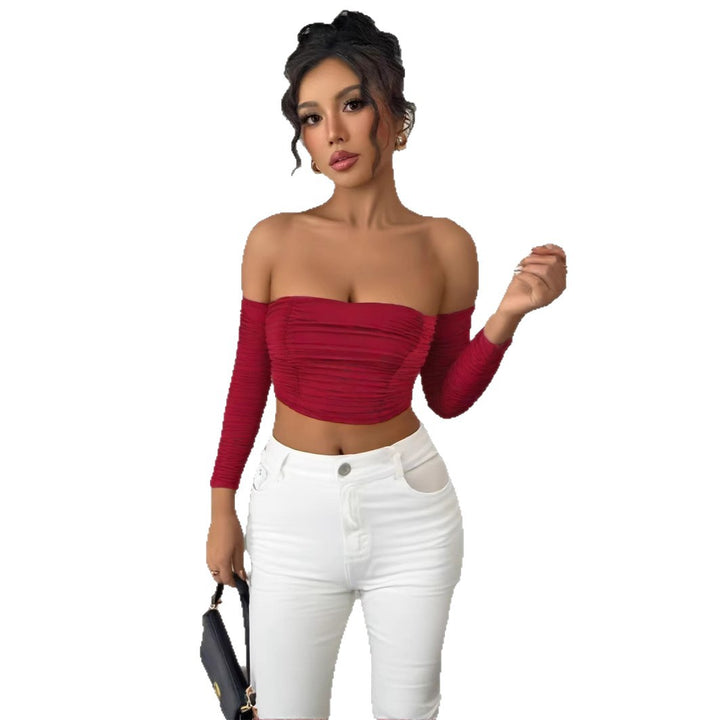 Damen Top mit schulterfreiem Design und raffinierter Raffung Echo Archiv