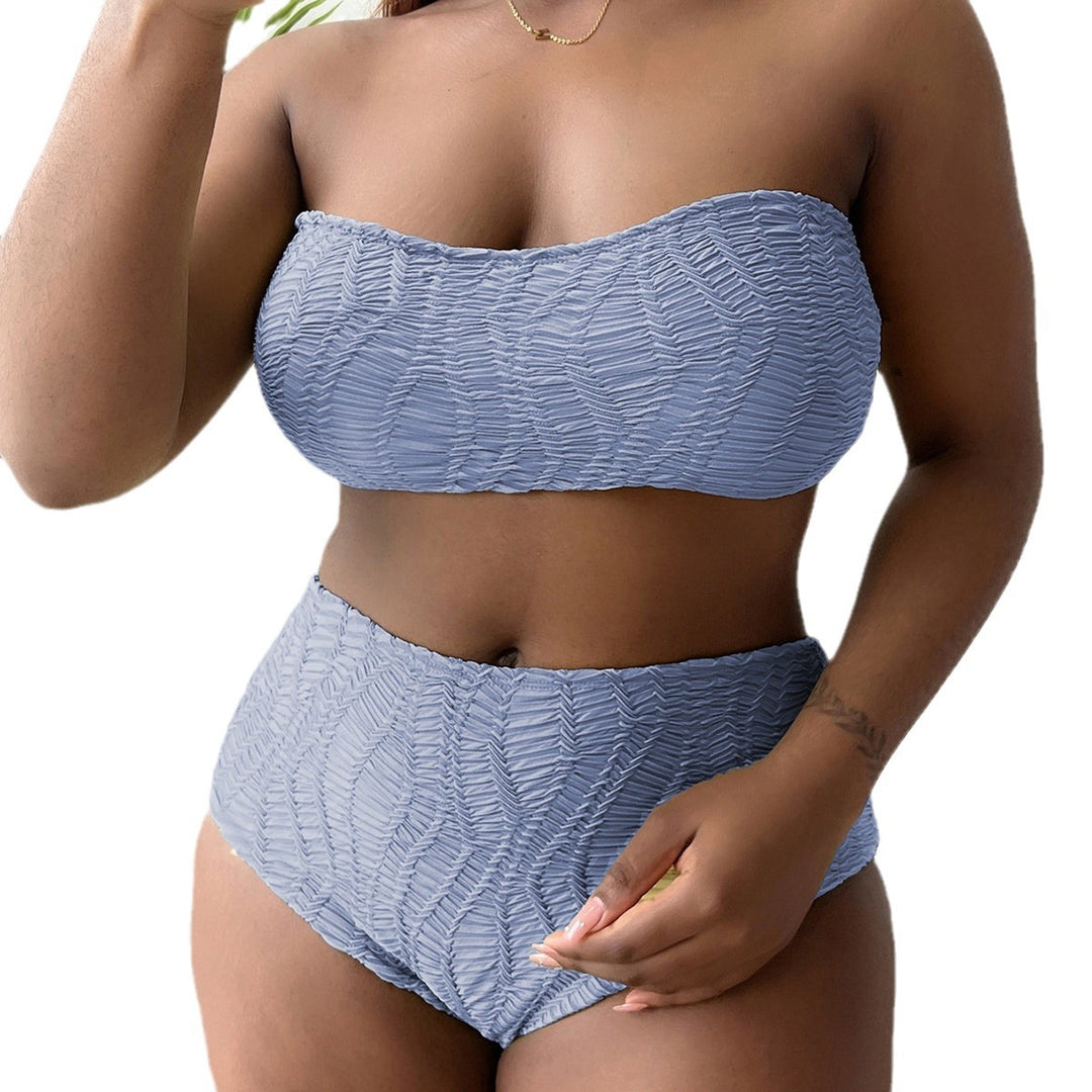 Damen Hoch tailliertes Bustier-Bikini-Set mit Rüschen-Design Echo Archiv