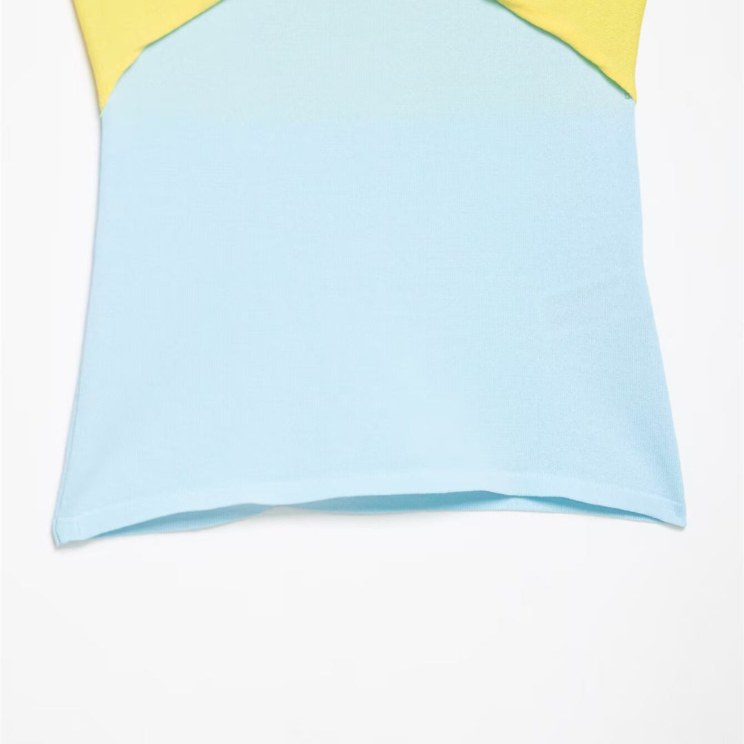 Damen Off-Shoulder Oberteil mit Knoten-Detail und Farbverlauf Echo Archiv