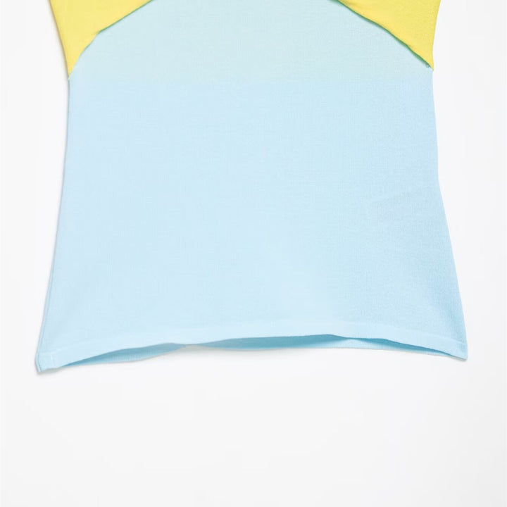 Damen Off-Shoulder Oberteil mit Knoten-Detail und Farbverlauf Echo Archiv