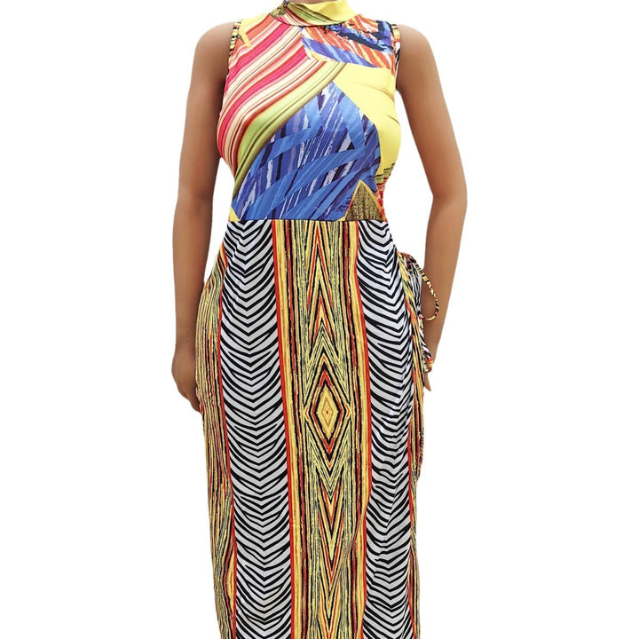 Damen Maxi-Kleid mit fröhlichem Muster Echo Archiv