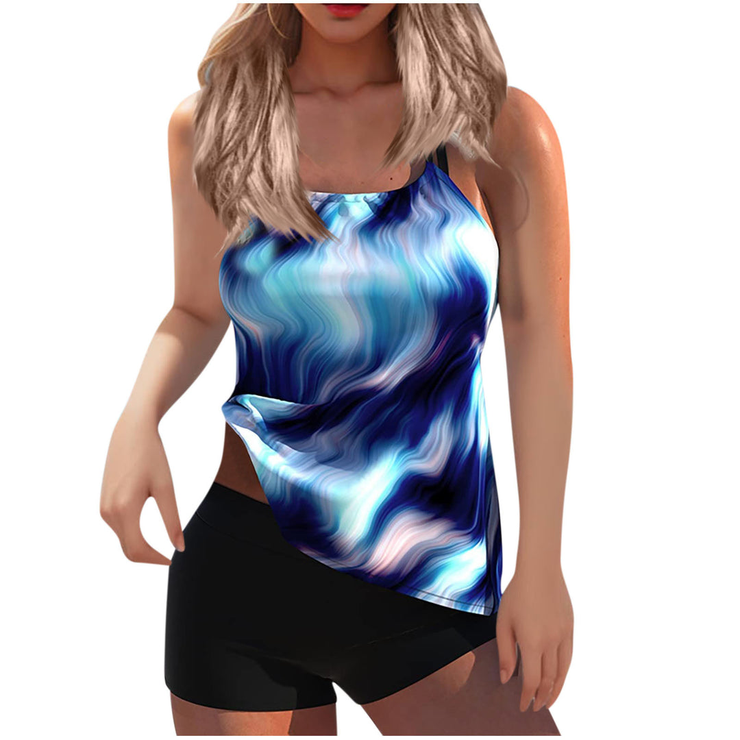 Damen Sportliches Tankini-Set mit stylischem Oberteil und bequemen Shorts Echo Archiv