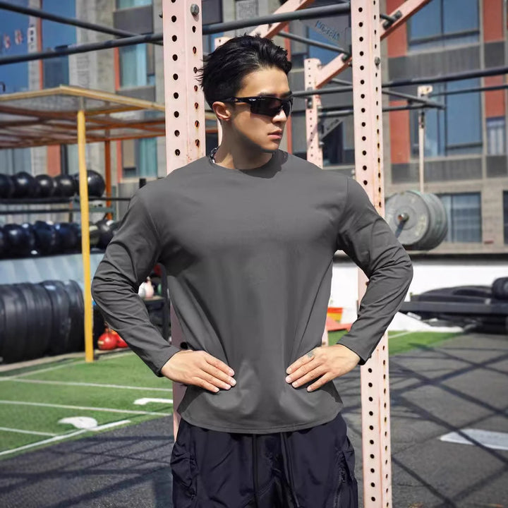 Herren Langarm Sportshirt mit atmungsaktiver und feuchtigkeitsregulierender Technologie Echoarchiv