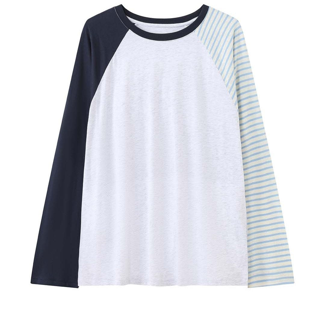 Damen Raglan-Langarmshirt mit kontrastierenden Ärmeln Echoarchiv