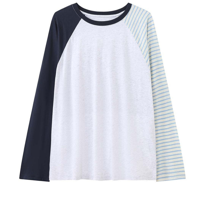 Damen Raglan-Langarmshirt mit kontrastierenden Ärmeln Echoarchiv