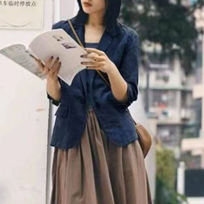 Damen Eleganter, moderner Blazer mit lässigem Schnitt Echoarchiv