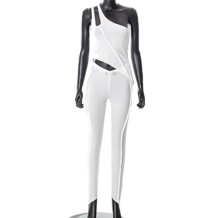 Damen asymmetrischer Jumpsuit mit modischem Cut-Out und eleganter Taillierung Echo Archiv