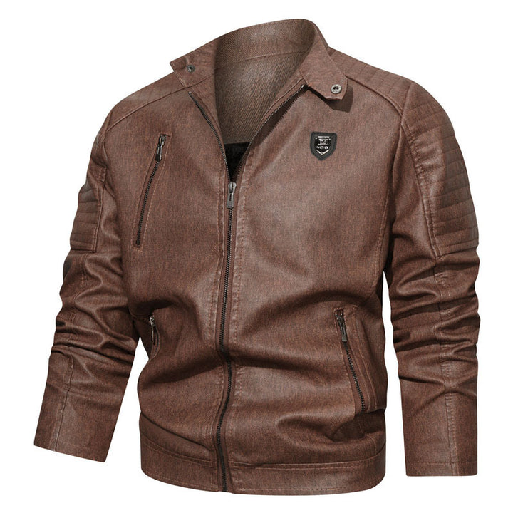 Herren robustes Denim‑Look Fieldblouson mit gesteppter Schulterpartie und Reißverschlussdetails Echoarchiv