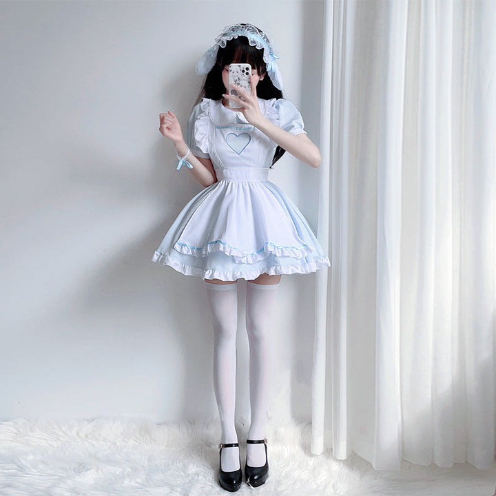 Damen verspieltes Kostümkleid im Lolita-Stil mit Rüschendetails und Kräuseln Echo Archiv