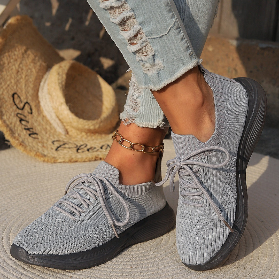 Damen Strick-Sneaker mit sockenähnlichem Schaft – Névara
