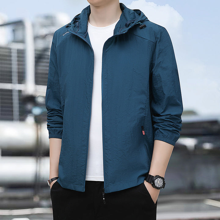 Herren Leichte wasserdichte Windjacke Echo Archiv
