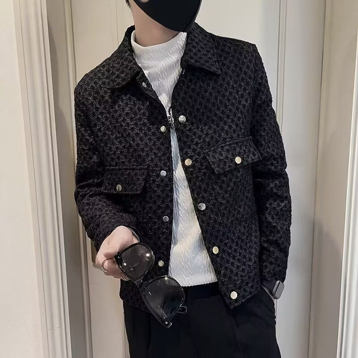 Herren Designjacke mit strukturierten Stoffdetails Echoarchiv