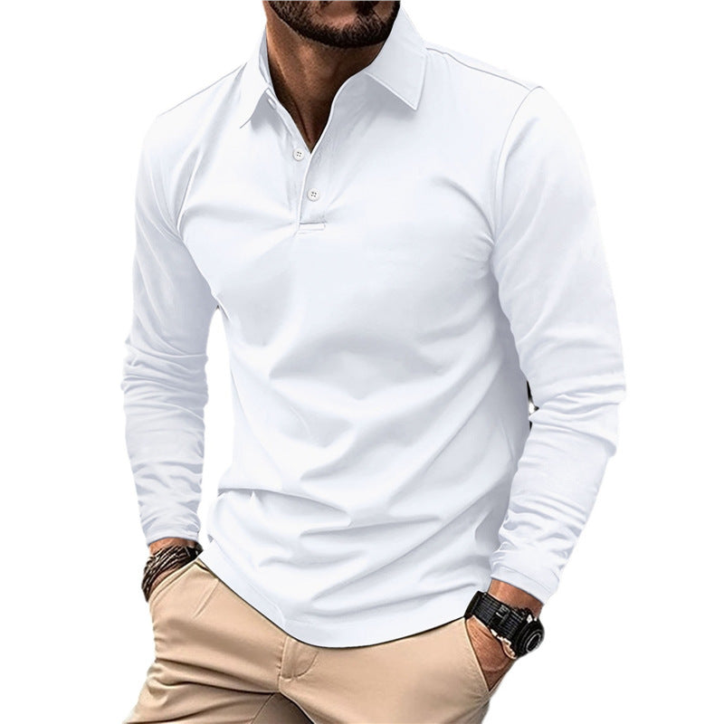 Herren Langarm Poloshirt mit modernem Kragen und hochwertiger Baumwolle Echoarchiv