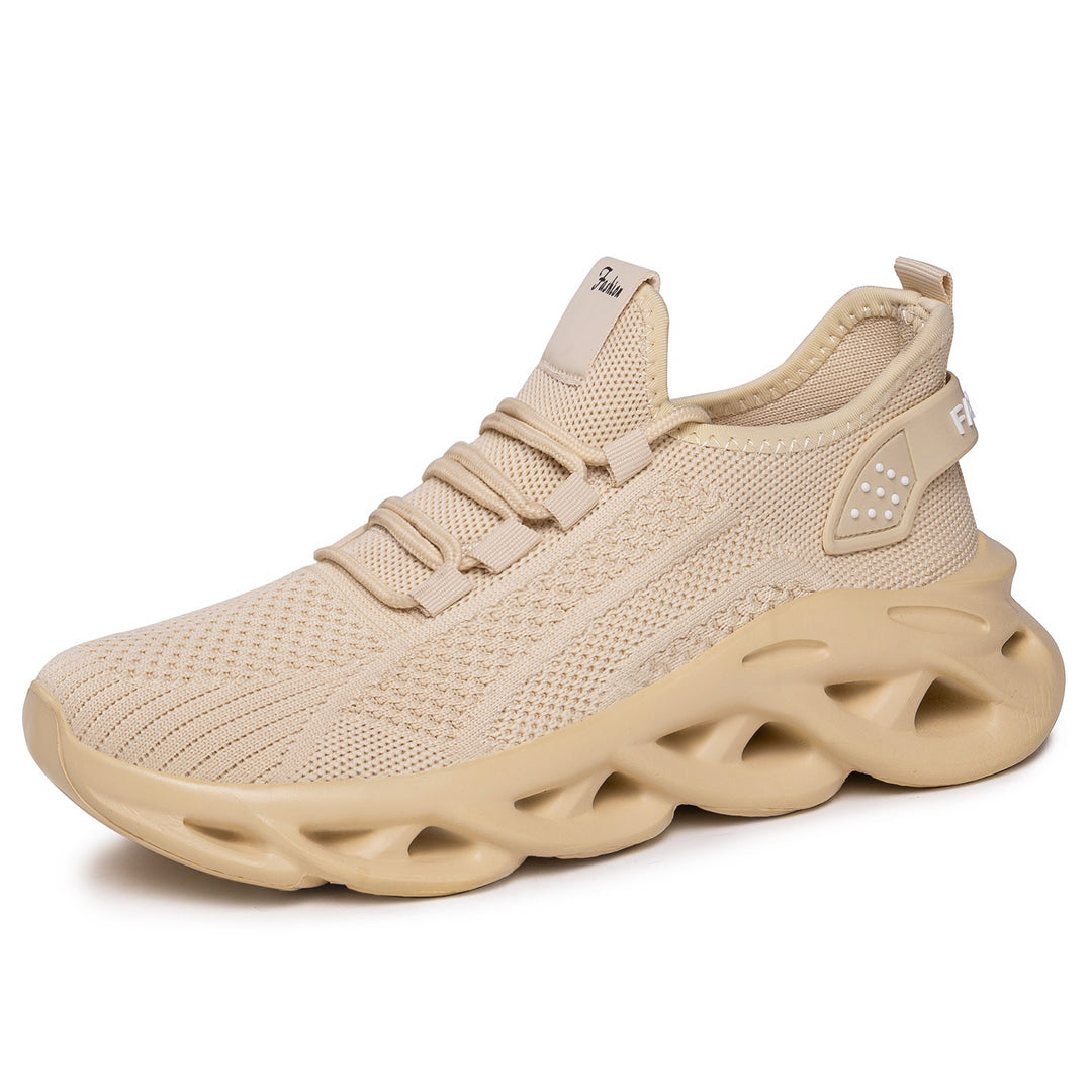 Damen nan atmungsaktive Strick-Fit Laufsneaker mit skulpturaler Luftkanal-Plateausohle Echo Archiv