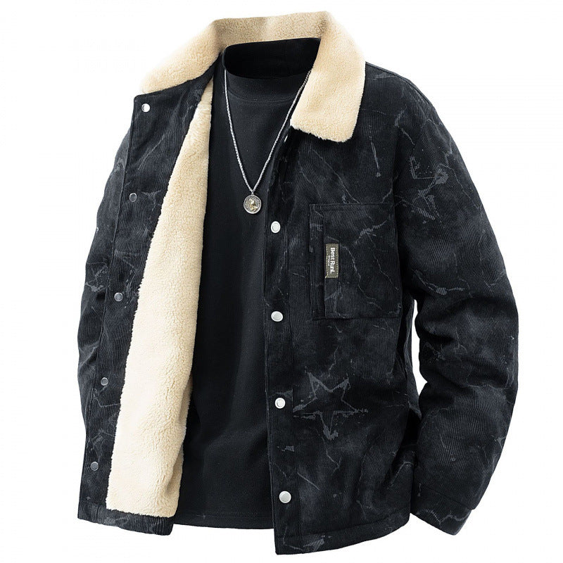 Herren Stylisches Cordjacke mit Teddyfutter Echo Archiv