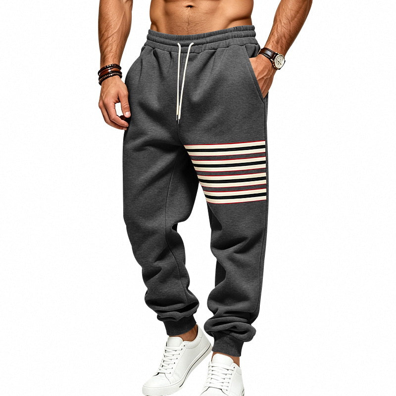 Herren Sportliche Jogginghose mit seitlichem Streifenpanel und Kordelzug Echoarchiv