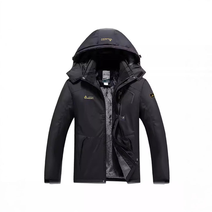 Herren Wasser- und winddichte Softshell-Outdoorjacke mit Teddyfleece-Innenfutter und Kapuze Echoarchiv