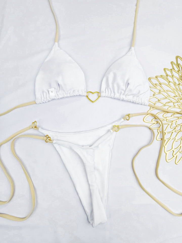 Damen Bikini-Set mit herzförmigem Detail und verstellbaren Trägern Echo Archiv