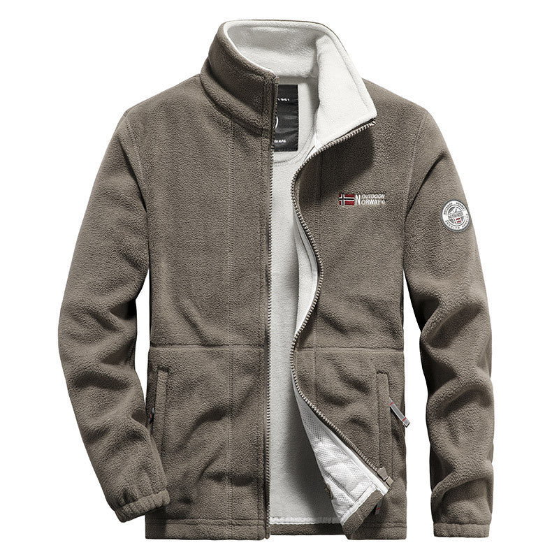Herren nan hochwertige Microfleece-Outdoorjacke mit Stehkragen, durchgehendem Reißverschluss und isolierendem Fleece-Innenfutter Echo Archiv