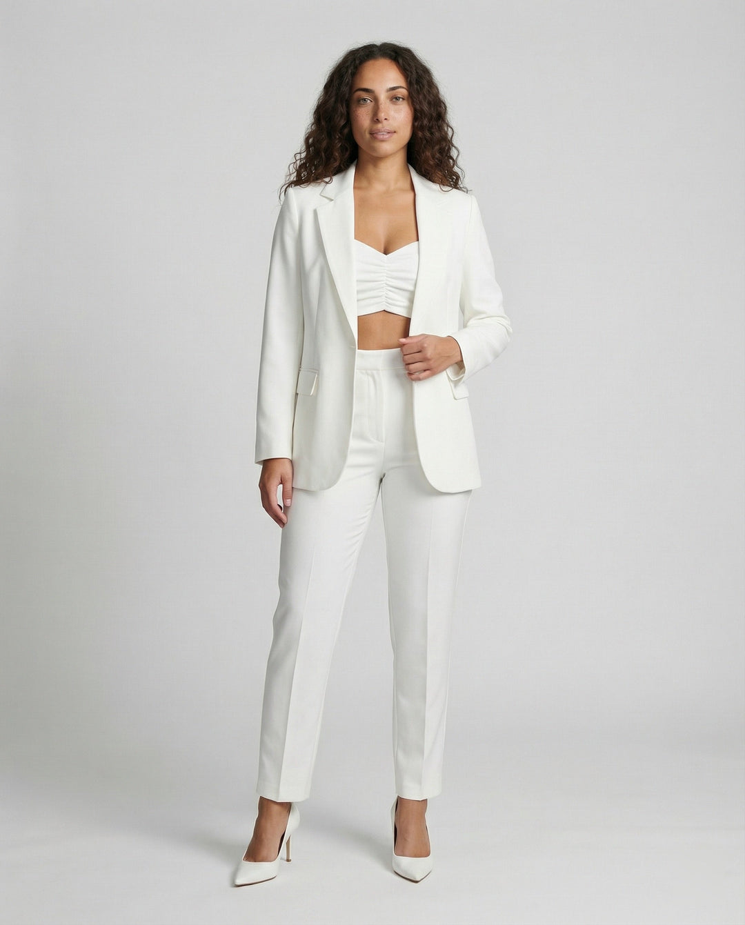 Echoarchiv Stylisches 3-teiliges Set (Blazer, Oberteil, Hose)