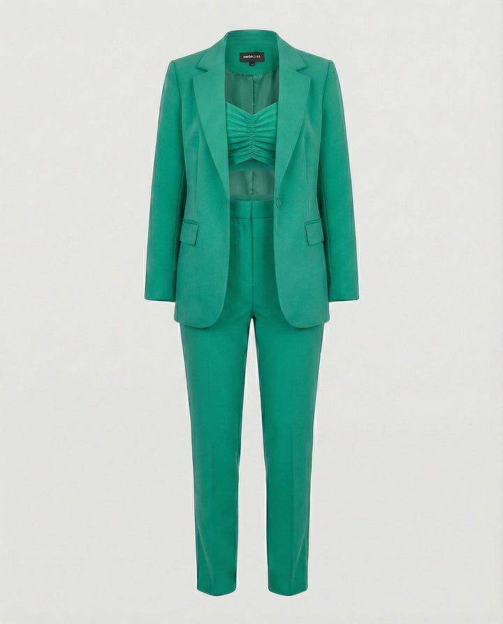 Echoarchiv Stylisches 3-teiliges Set (Blazer, Oberteil, Hose)