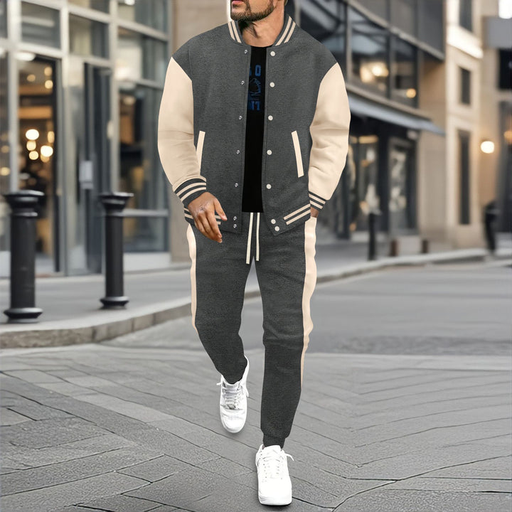 Herren stylischer Freizeitanzug mit atmungsaktiver Jacke und bequemen Jogginghosen Echoarchiv