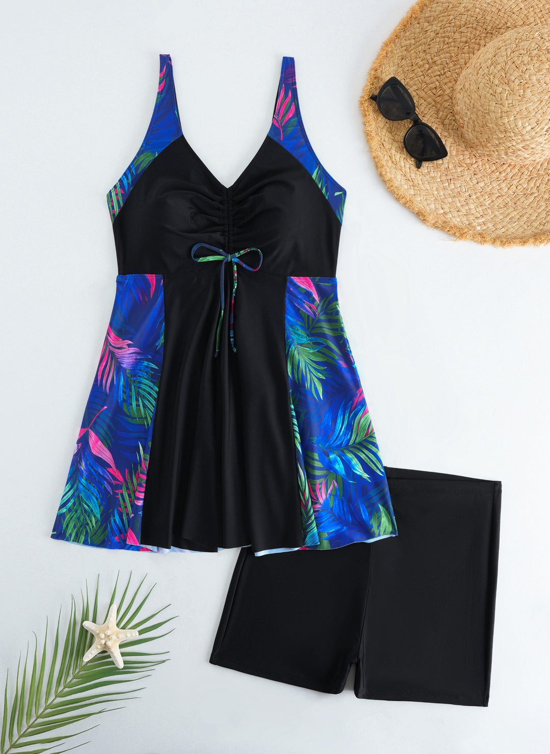 Damen Strandkleid Badeanzug mit elegantem Leopardenmuster Echo Archiv