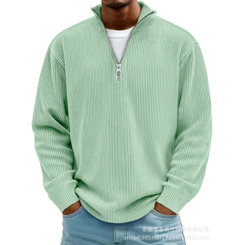 Herren Modischer Sweatpullover mit Reißverschluss Echoarchiv