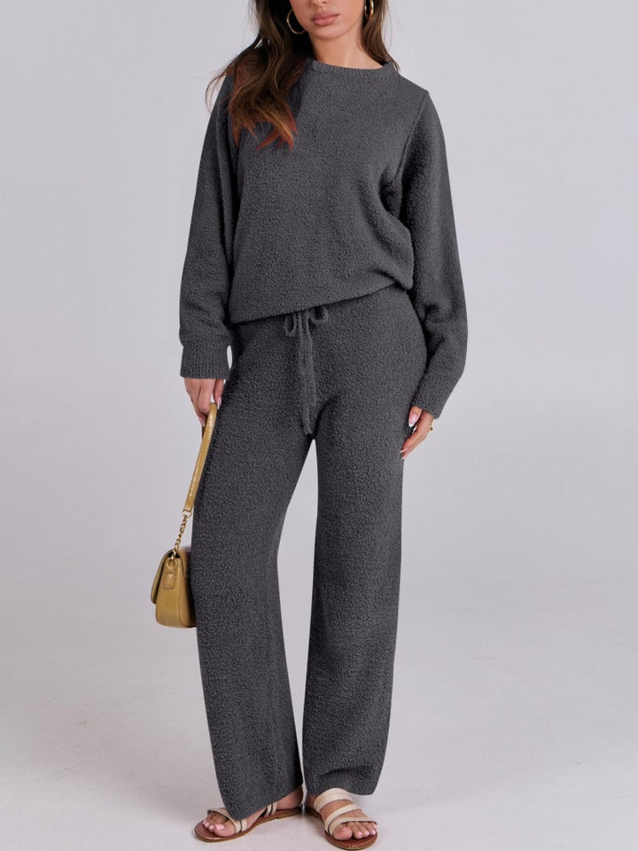 Damen nan kuscheliges Lounge-Set mit Oversize-Pullover und Kordelzughose Echo Archiv