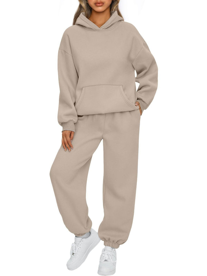 Damen nan Oversized Hoodie- und Jogginghose-Set aus weicher Baumwollmischung Echo Archiv