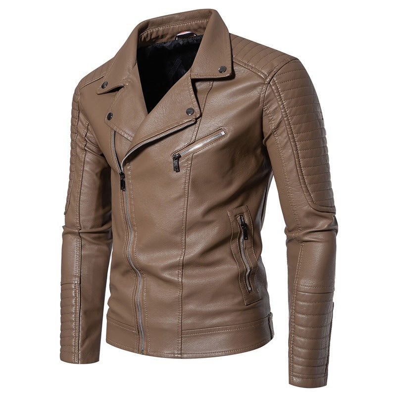 Herren Modische Kunstleder Bikerjacke Echo Archiv