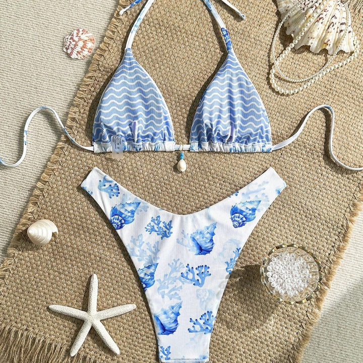 Damen Triangel-Bikini mit maritimer Muscheldekoration Echo Archiv