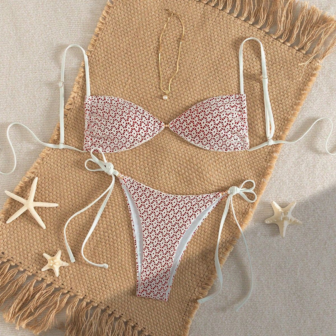 Damen Triangel-Bikini mit verspieltem Blumendruck Echo Archiv
