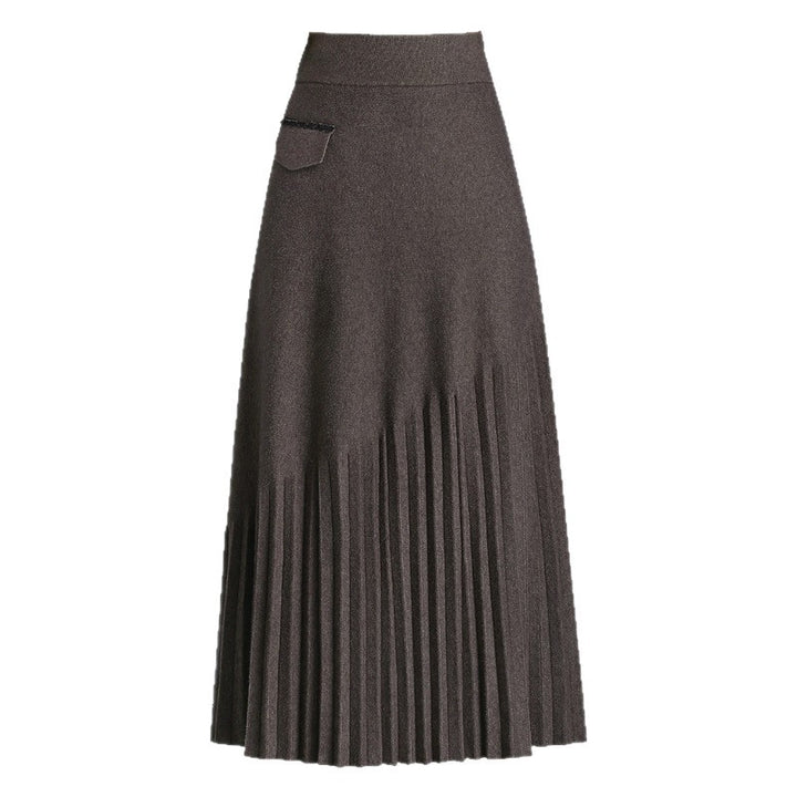 Damen Eleganter Plissierter Maxirock Echo Archiv