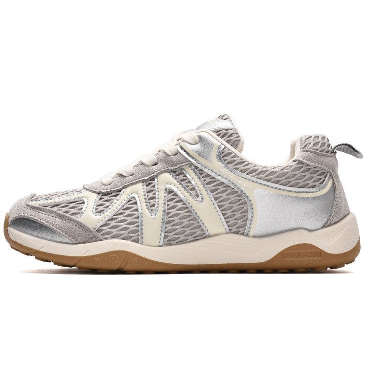 Damen Atmungsaktive Retro-Running-Sneaker mit Mesh-Obermaterial und Gumsohle – Névara