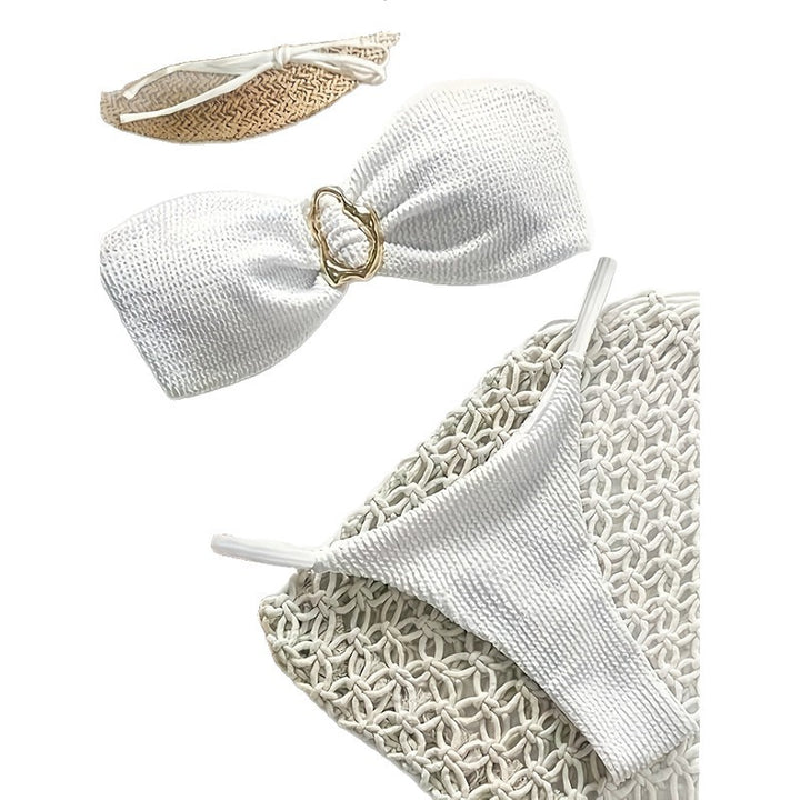 Damen Premium Bikini-Set mit Struktur und Goldverzierung Echo Archiv