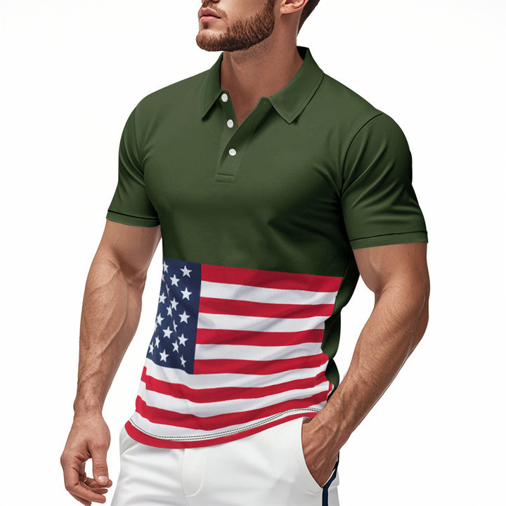 Herren Poloshirt mit einzigartigem Flaggenmotiv und moderner Passform Echoarchiv