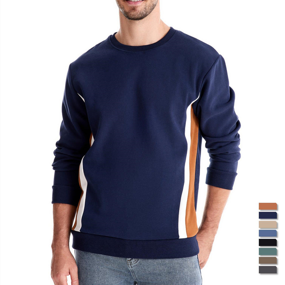 Herren nan Rundhals-Sweatshirt aus Baumwollmix mit seitlicher Kontrastpaspel und schmaler Silhouette Echo Archiv