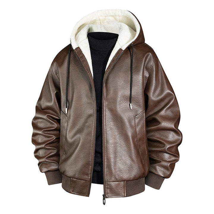 Herren Coole Kunstlederjacke mit kuscheliger Innenausstattung Echo Archiv