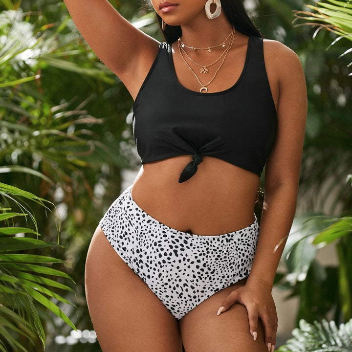 Damen Bikini-Set mit kreativem Knotendesign und hochgeschnittenen Höschen Echo Archiv
