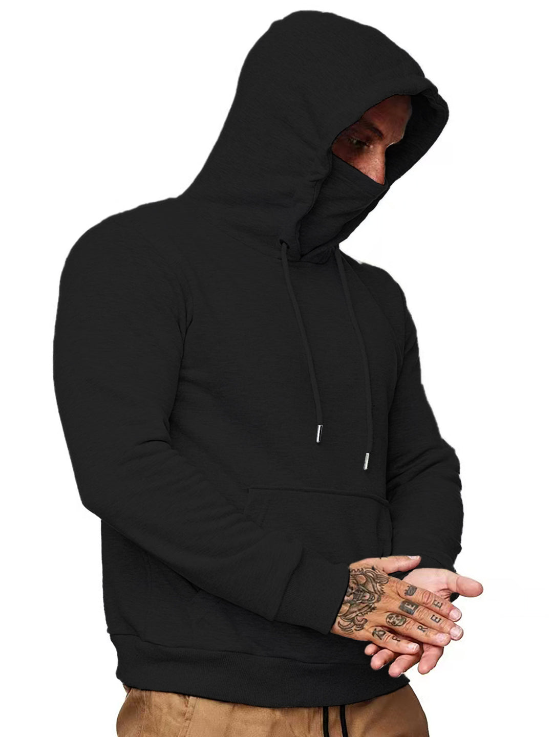 Herren Kapuzenpullover mit multifunktionalem Gesichtsschutz Echoarchiv