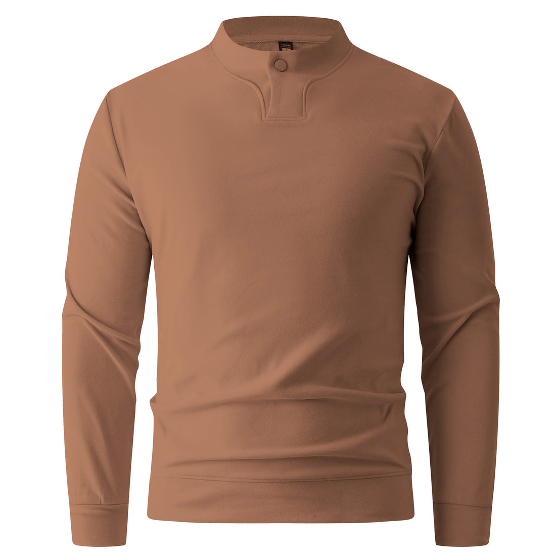 Herren Langarmshirt mit schmalem Stehkragen und Knopfverschluss Echo Archiv