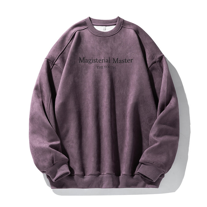 Unisex Oversize-Sweatshirt mit samtiger Fleece-Optik und tonalem Frontprint Echo Archiv