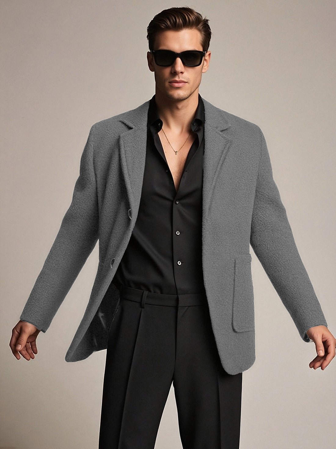 Herren eleganter und strukturierter Freizeitblazer – Tianoro