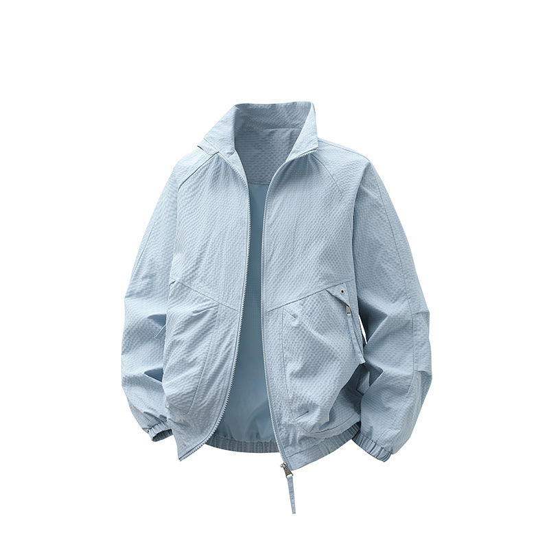 Herren Leichtgewichtige Windjacke mit hohem Kragen Echo Archiv