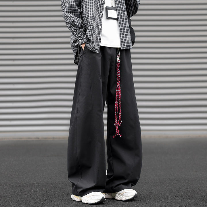 Herren Weit geschnittene Bundfaltenhose im Streetwear-Look mit extra weitem Bein – Sorevano