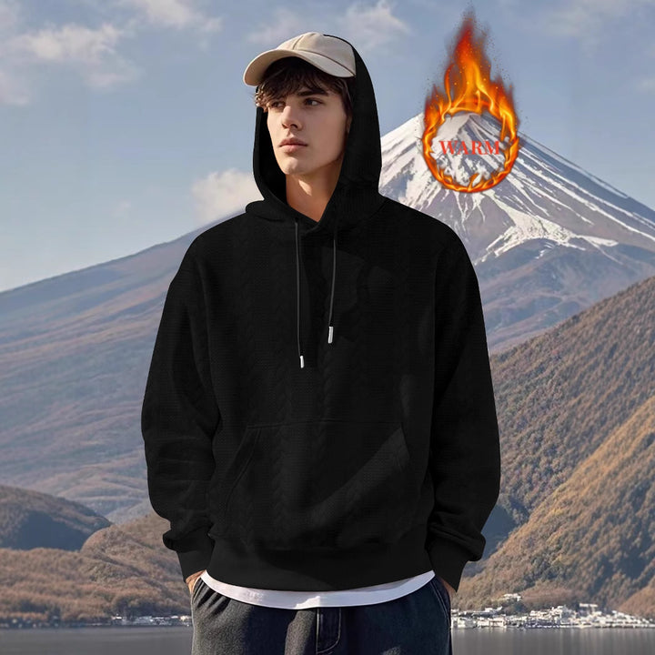 Herren Fleece Kapuzenpullover mit strukturierter Innenverarbeitung und atmungsaktiven Eigenschaften Echoarchiv