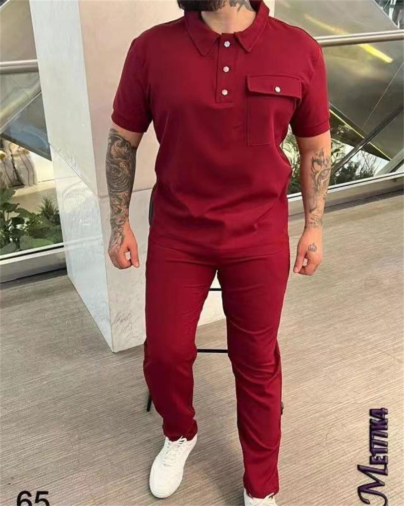 Stylisches Polo- und Hosen-Set für Herren Echoarchiv